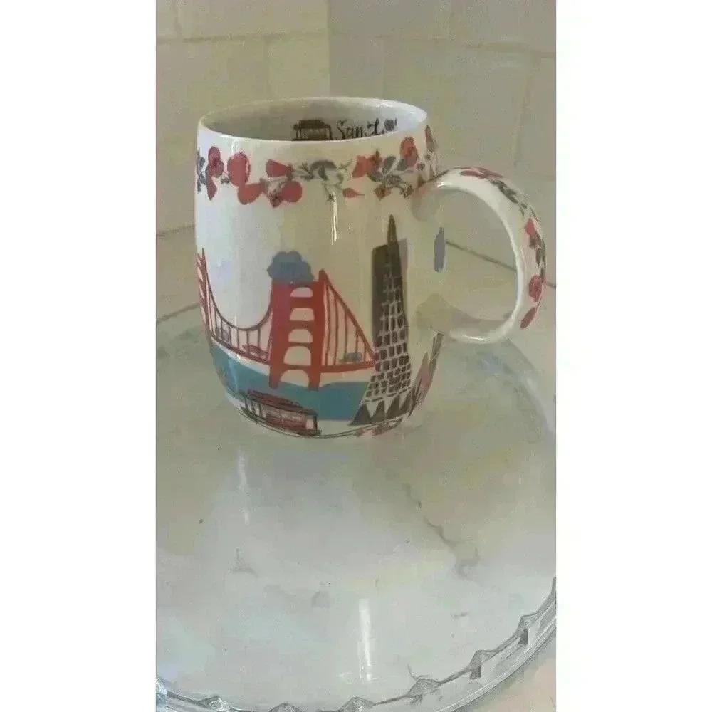 World Market Collectible San Francisco Large Mug, Golden Gate, City Scene